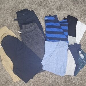 Lot Of 7 Boy's Childrens' Place Pants Shorts Shirts - 16 - Blue Black Gray Tan